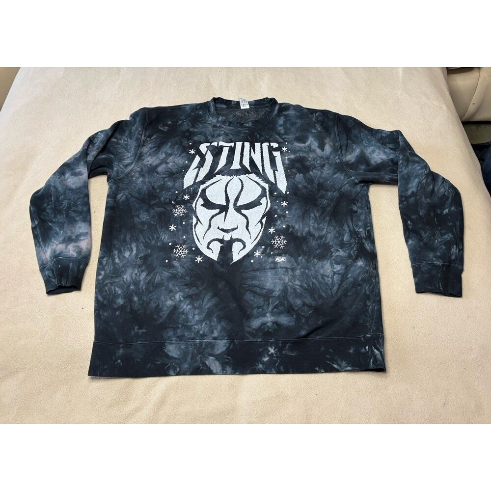 AEW Sting Winter Christmas Sweater Long Sleeve Men's XL Crewneck The Icon
